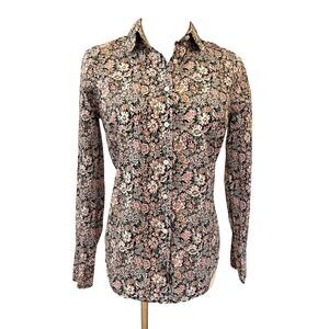 J.Crew x Liberty Fabrics Button Front Shirt Women's Floral Garden